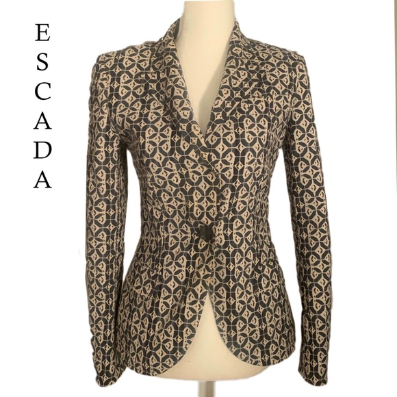 ESCADA | women's black and and off white blazer - Picture 1 of 13